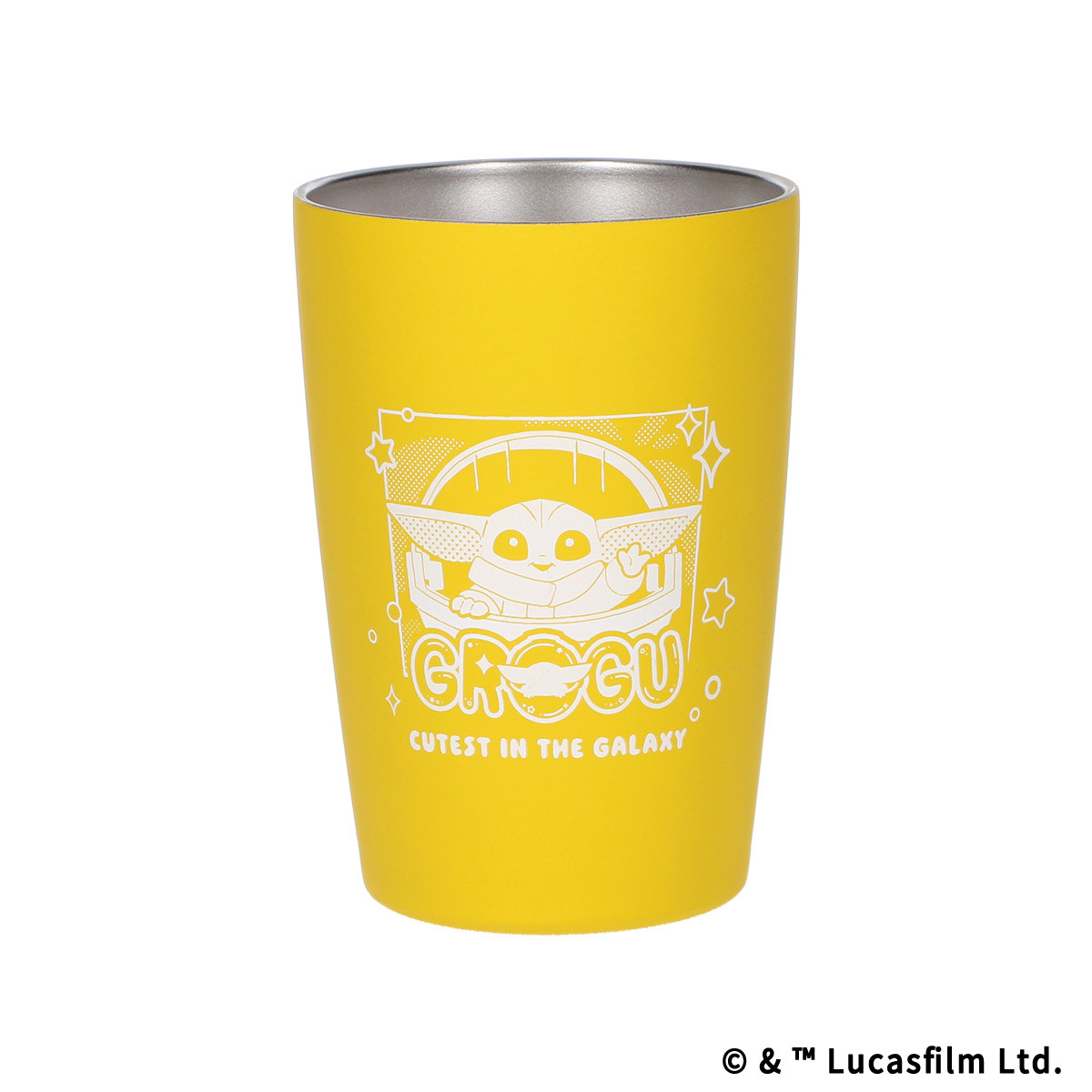 STAR WARS GROGU CUTEST IN THE GALAXY ステンレスタンブラー イエロー