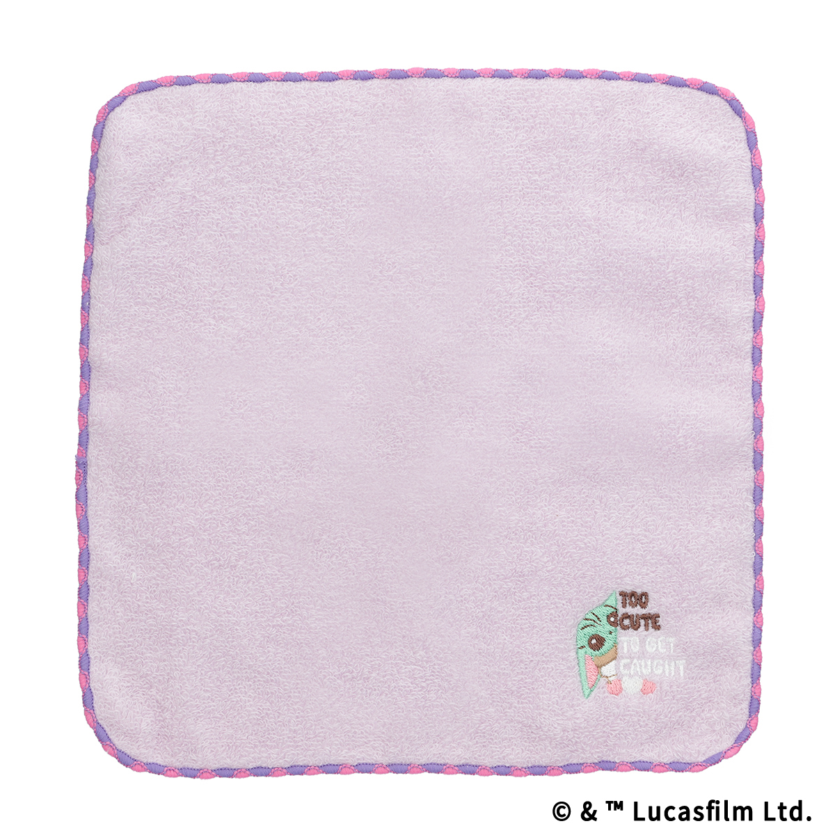 GROGU CUTEST IN THE GALAXY 刺繍ミニタオル パープル
