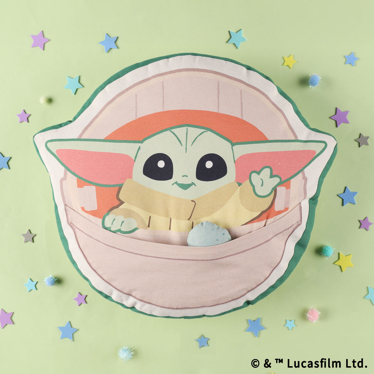 STAR WARS GROGU CUTEST IN THE GALAXY ダイカットクッション グローグー