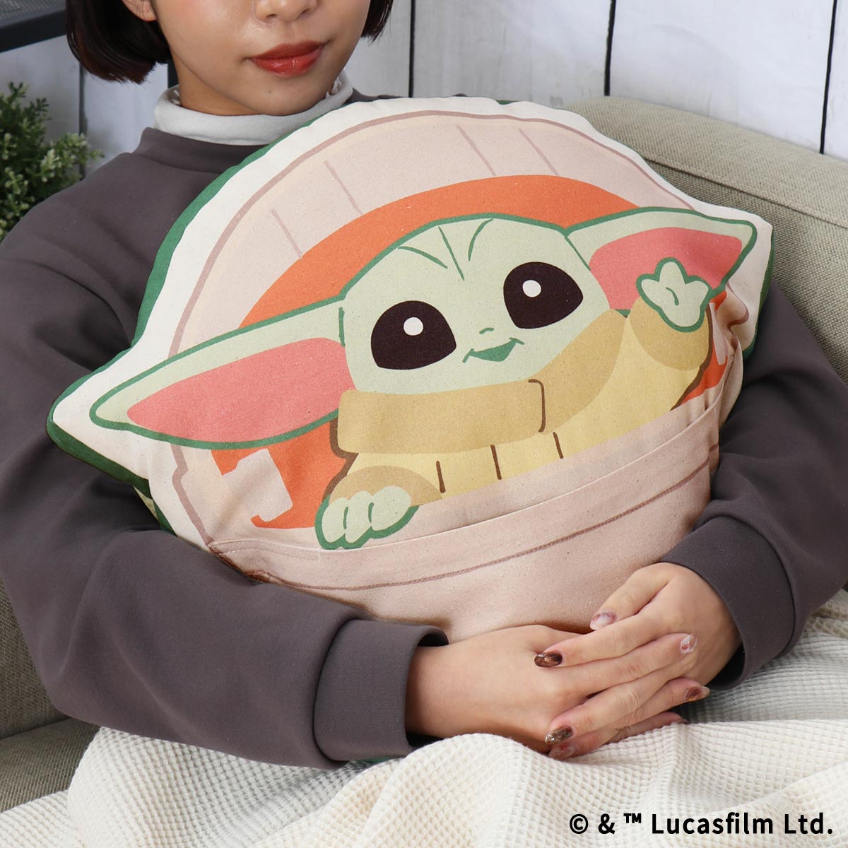 STAR WARS GROGU CUTEST IN THE GALAXY ダイカットクッション グローグー