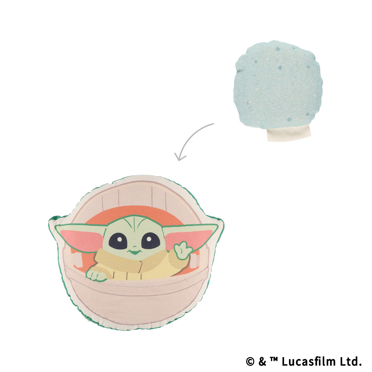 STAR WARS GROGU CUTEST IN THE GALAXY ダイカットクッション グローグー
