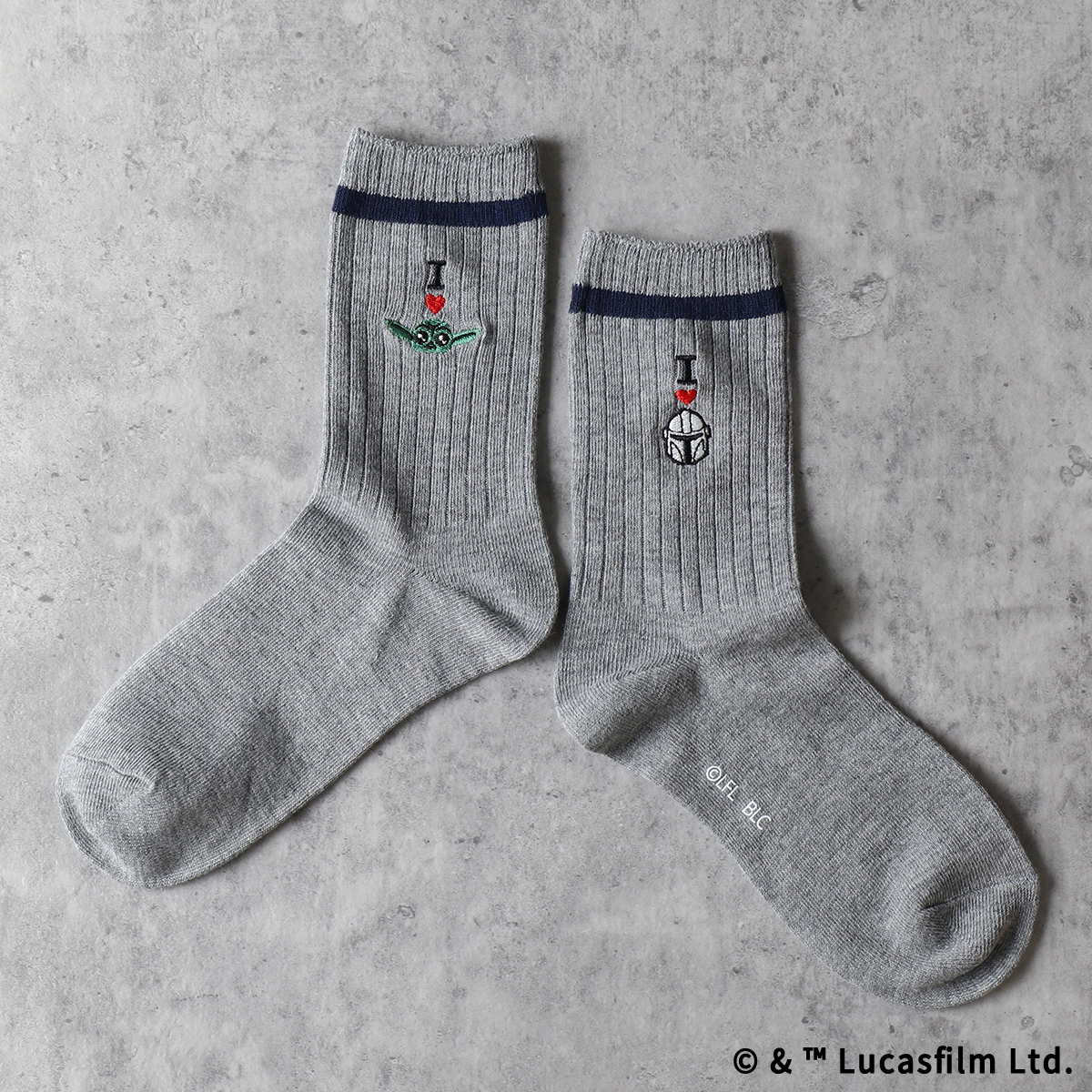 STAR WARS GROGU CUTEST IN THE GALAXY I LOVE GROGU／MANDO ソックス
