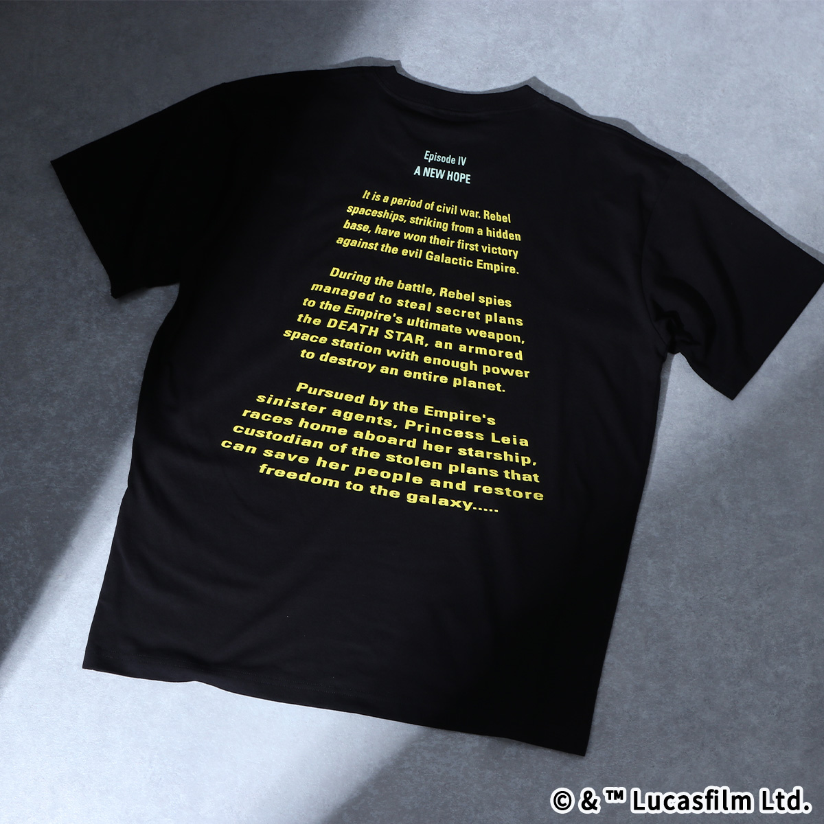 STAR WARS ロゴ・オープニング クロール エピソード4 Tシャツ