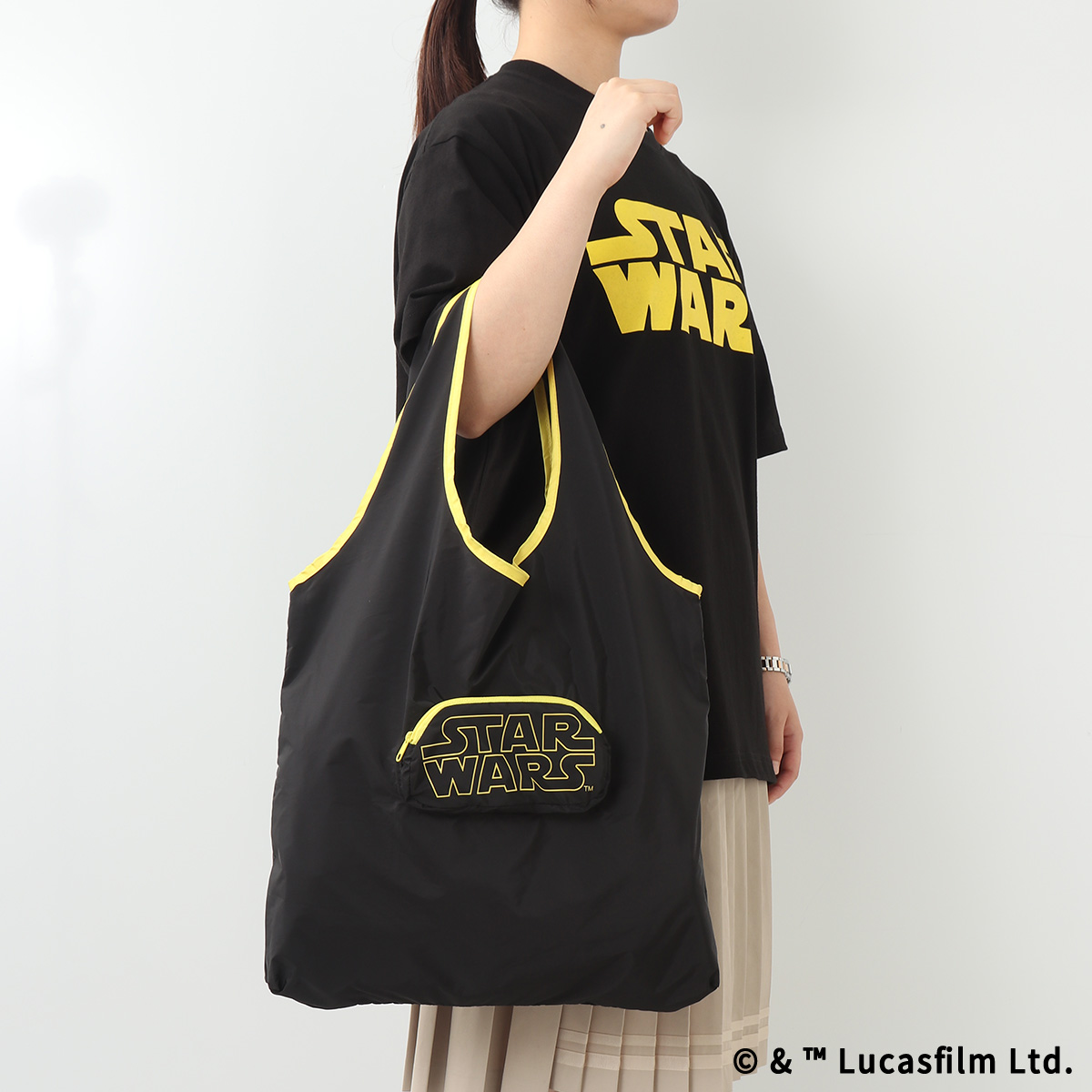 STAR WARS ロゴ・オープニングクロール エピソード4 コンパクトエコバッグ