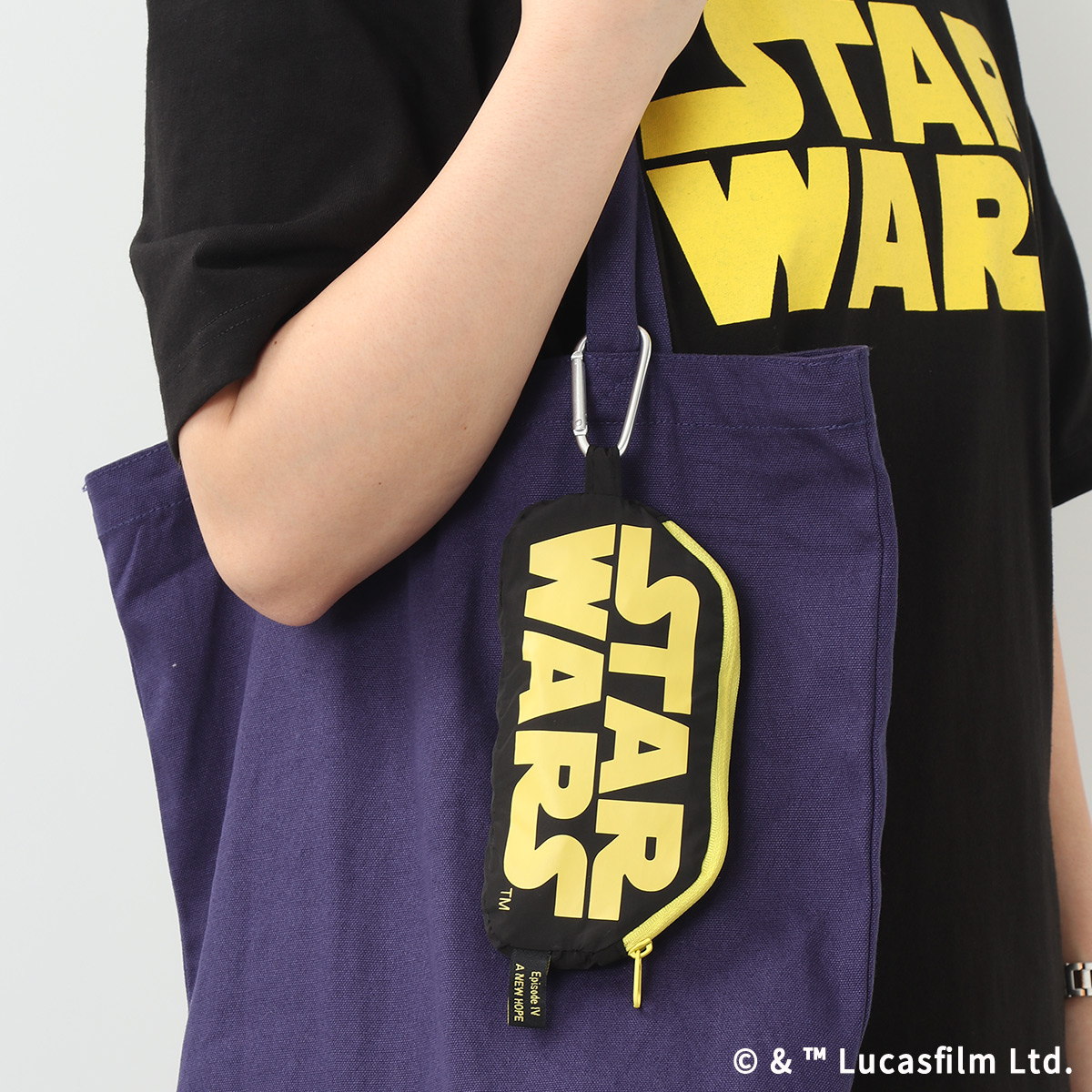 STAR WARS ロゴ・オープニングクロール エピソード4 コンパクトエコバッグ
