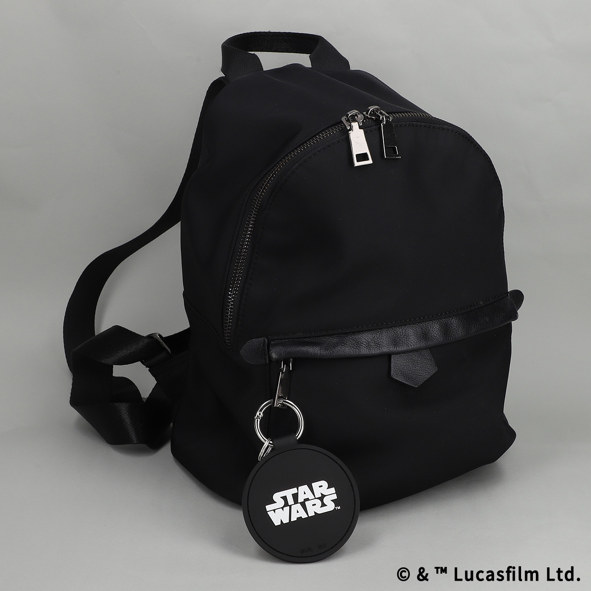 STAR WARS eLab ラバーキーホルダー ラウンド ブラック