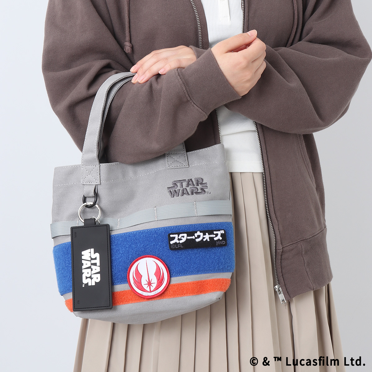 STAR WARS eLab ラバーキーホルダー スクエア M ブラック
