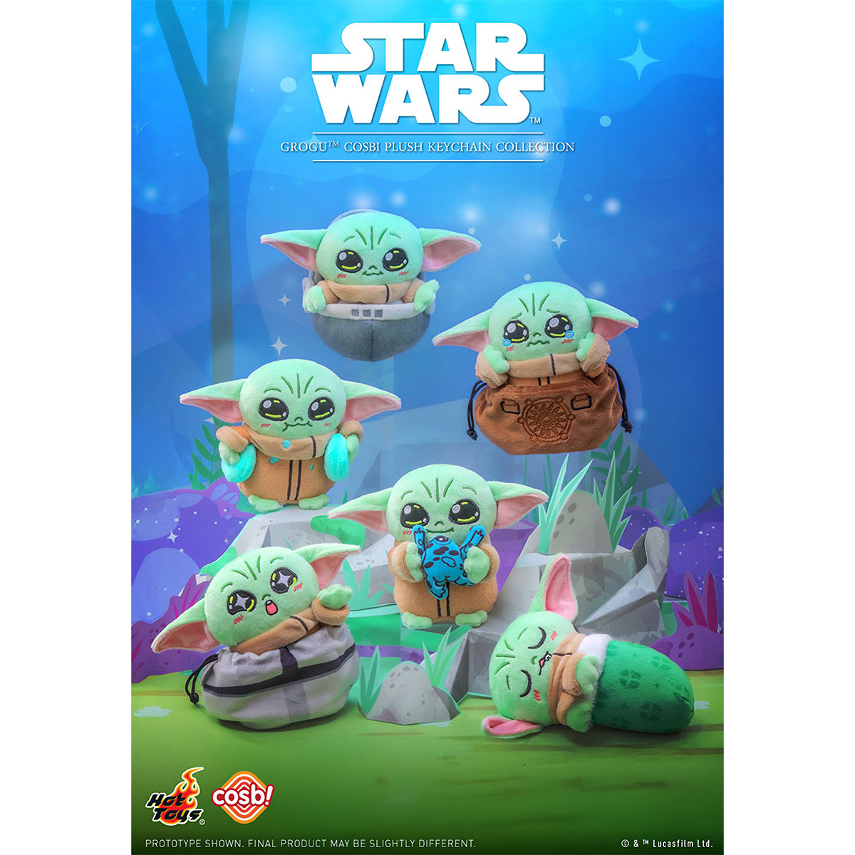 コスビ・ぬいぐるみ スター・ウォーズ／グローグー：キューテスト・イン・ザ・ギャラクシー  ブルーマカロン