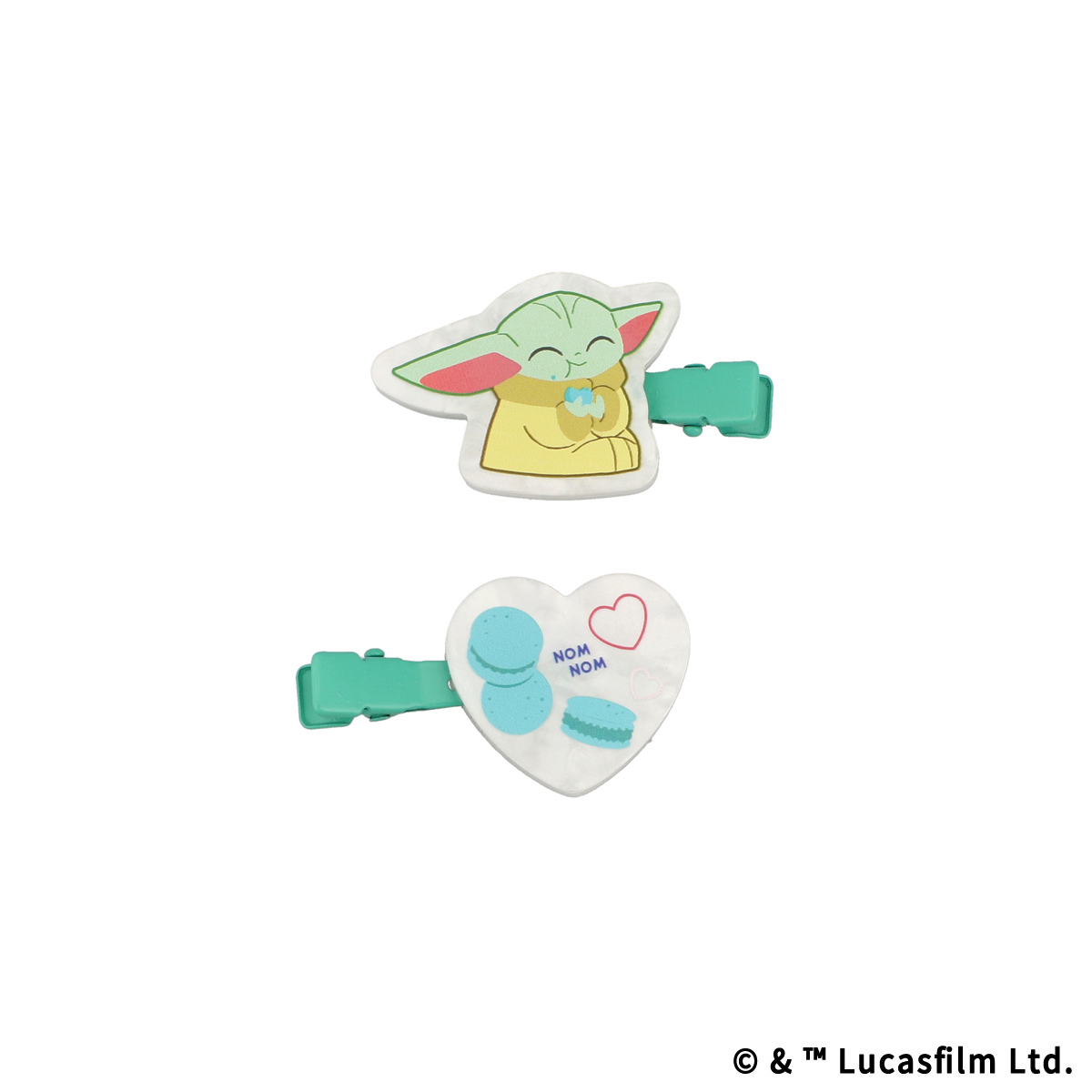 STARWARS グローグー＆ブルーマカロン 前髪クリップ  2個セット