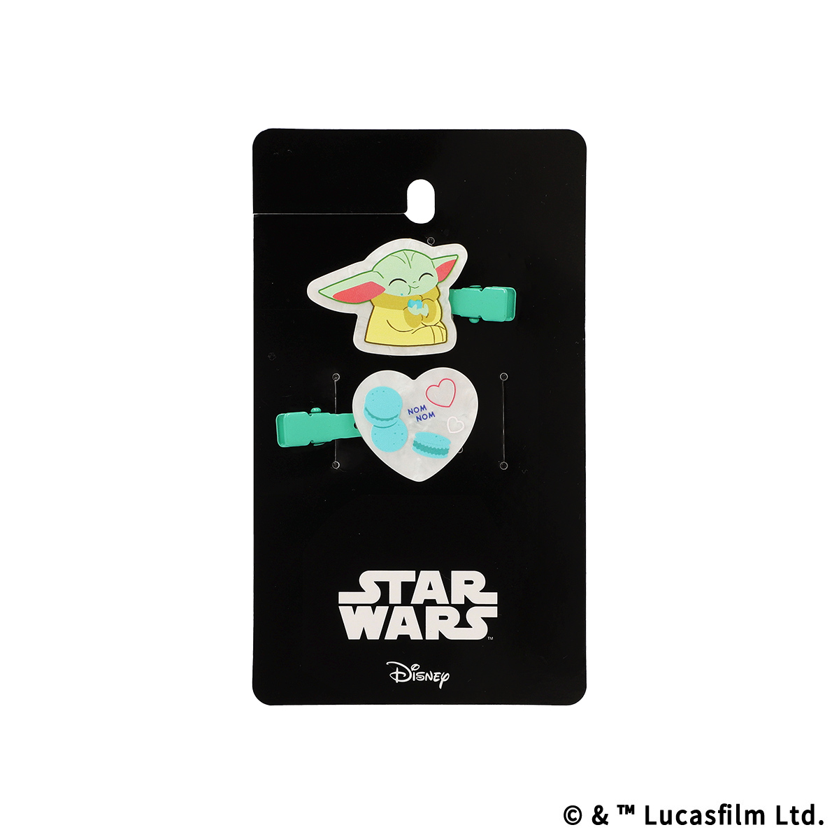 STARWARS グローグー＆ブルーマカロン 前髪クリップ  2個セット