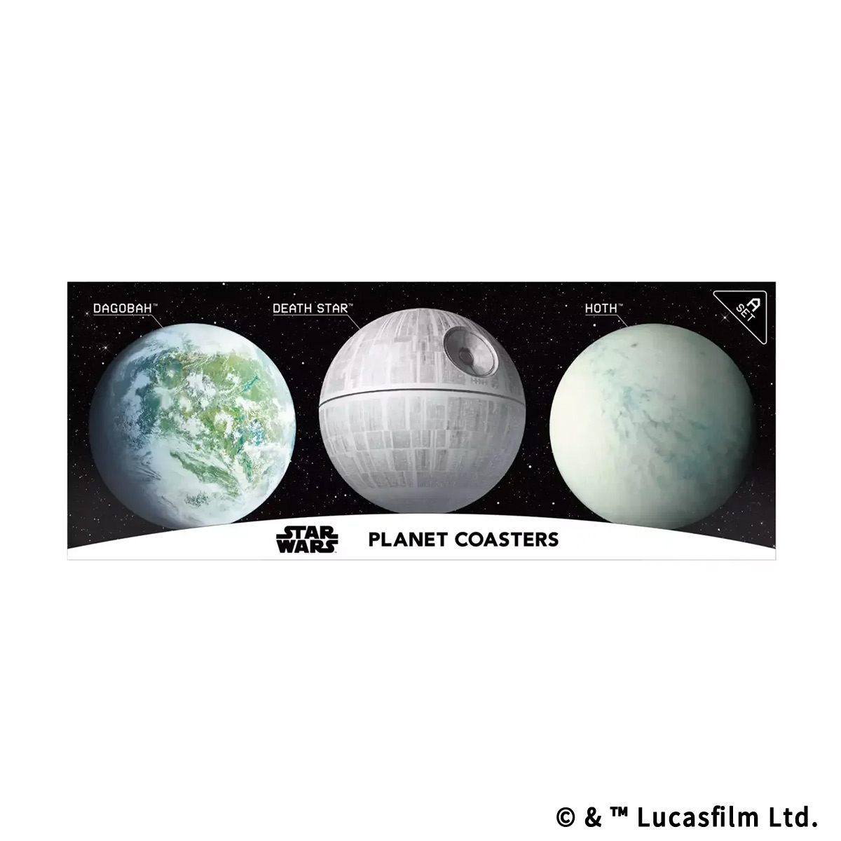 『スター・ウォーズ』【惑星コースター】Aセット＜ダゴバ／デス・スター／ホス＞