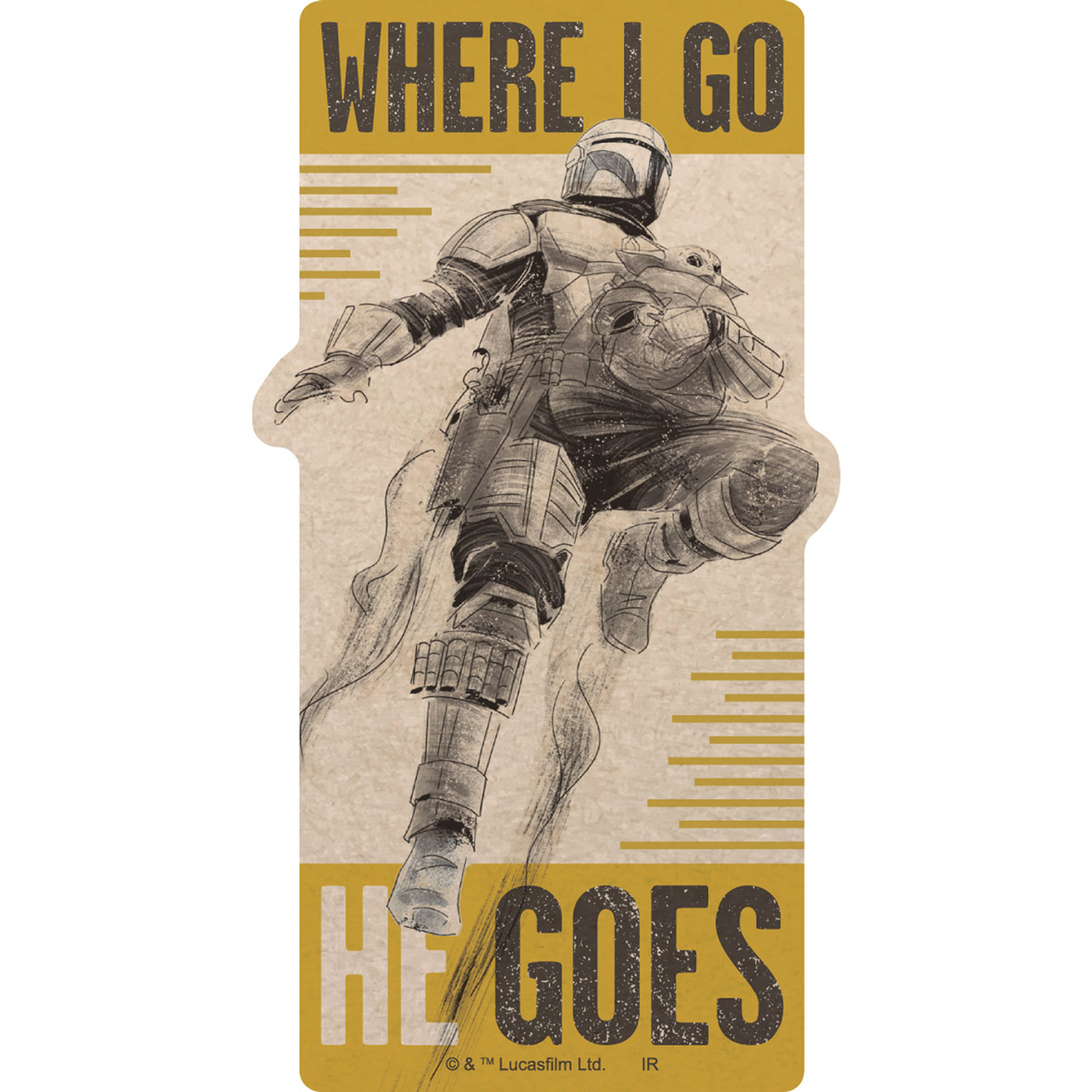 マンダロリアン クラフトミニステッカーE