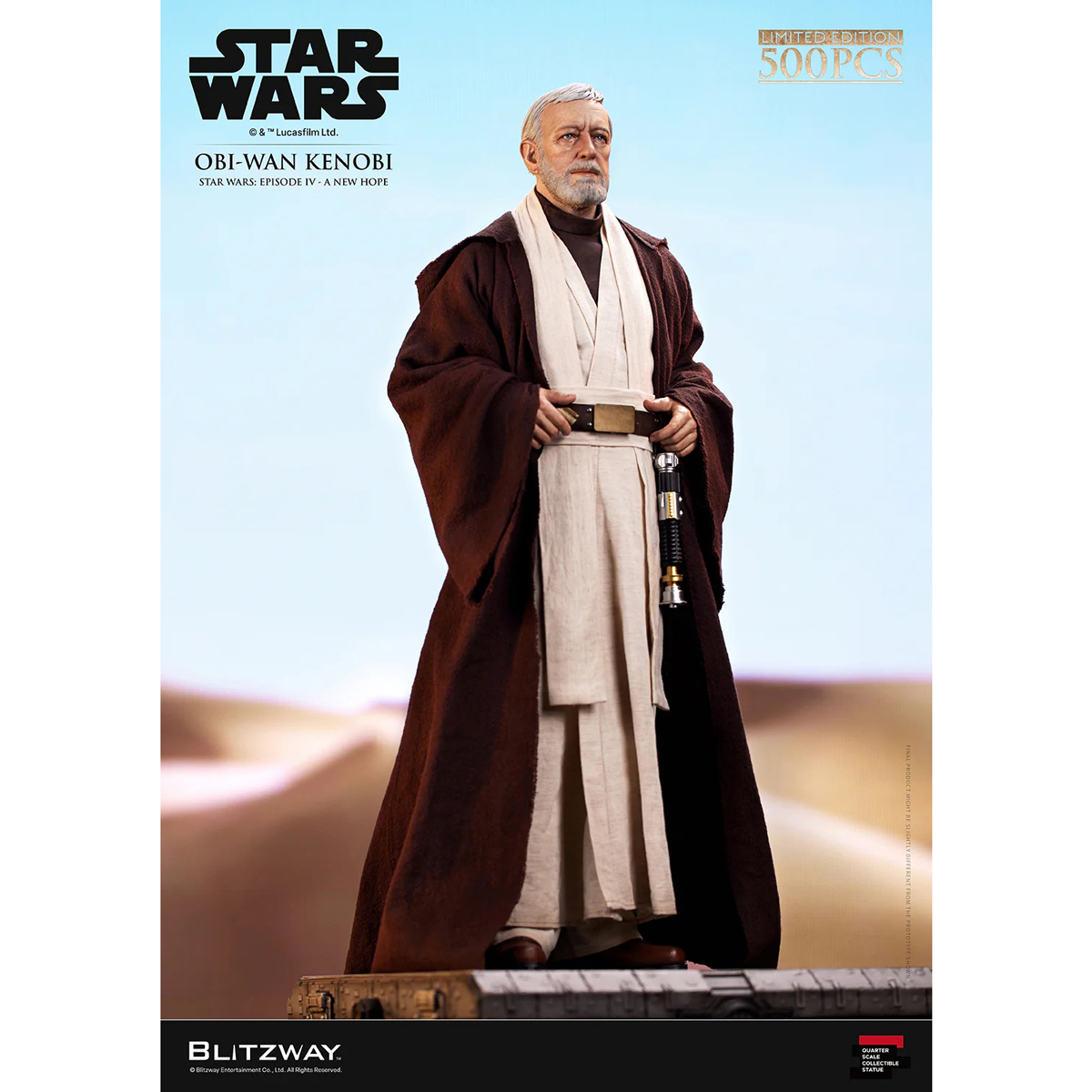 【予約商品】STAR WARS オビ＝ワン・ケノービ (スター・ウォーズ エピソード4／新たなる希望) 1/4 SCALE ACTION STATUE ≪2026年12月下旬発送予定≫