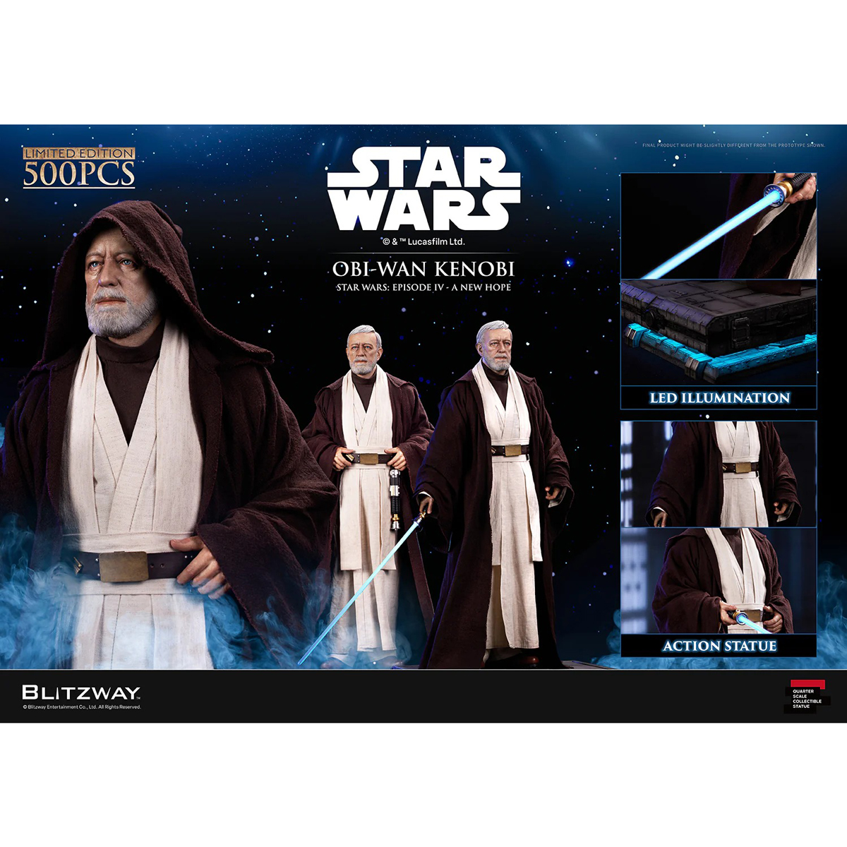 【予約商品】STAR WARS オビ＝ワン・ケノービ (スター・ウォーズ エピソード4／新たなる希望) 1/4 SCALE ACTION STATUE ≪2026年12月下旬発送予定≫