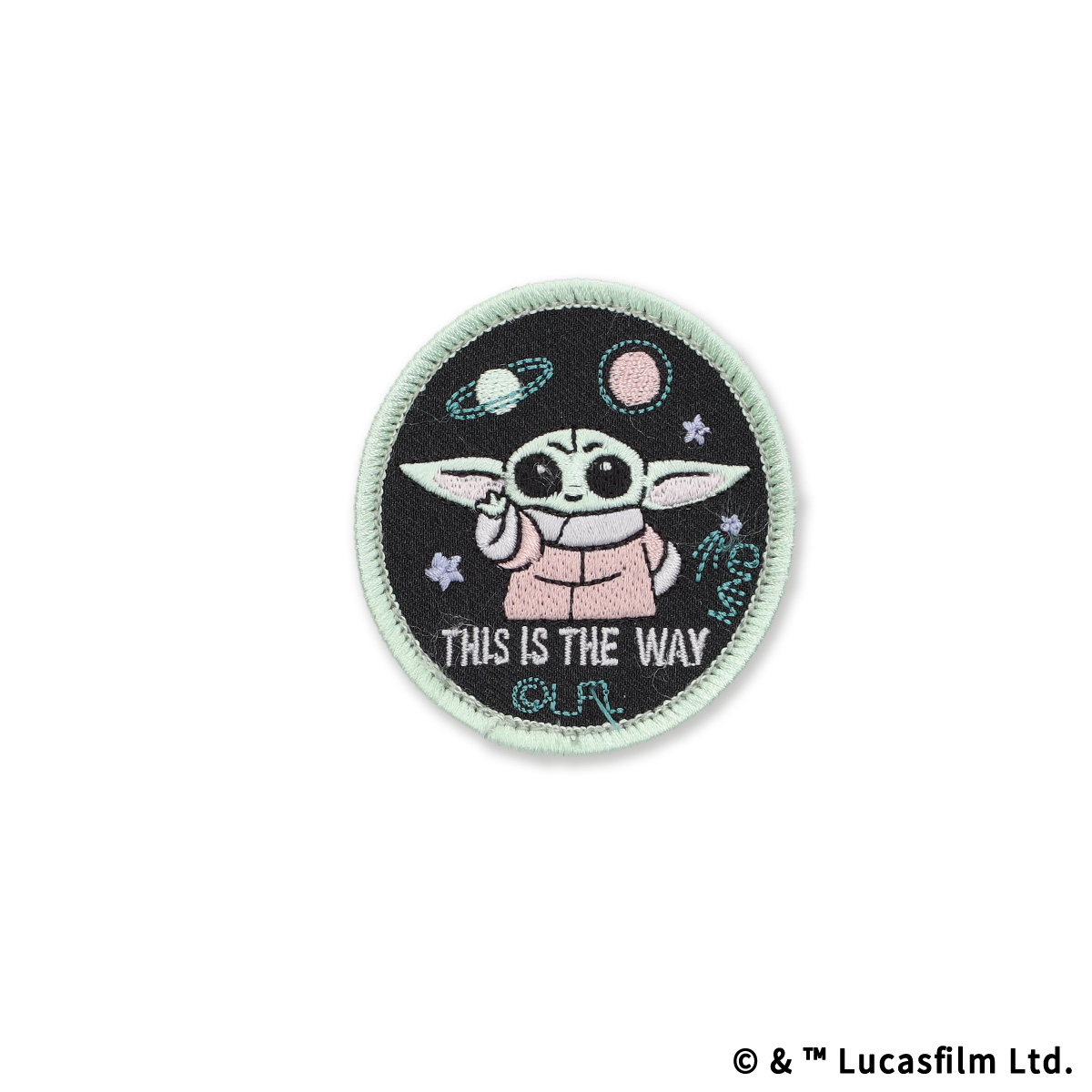 The Mandalorian eLab 刺繍ワッペン グローグー 円形 | スター
