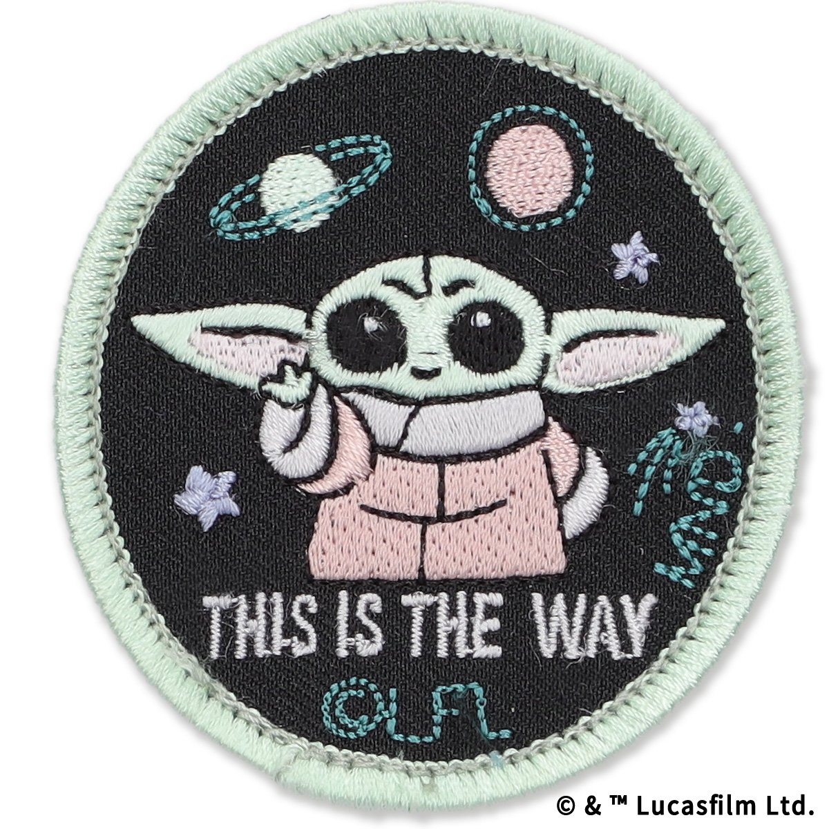 The Mandalorian　eLab 刺繍ワッペン　グローグー　円形