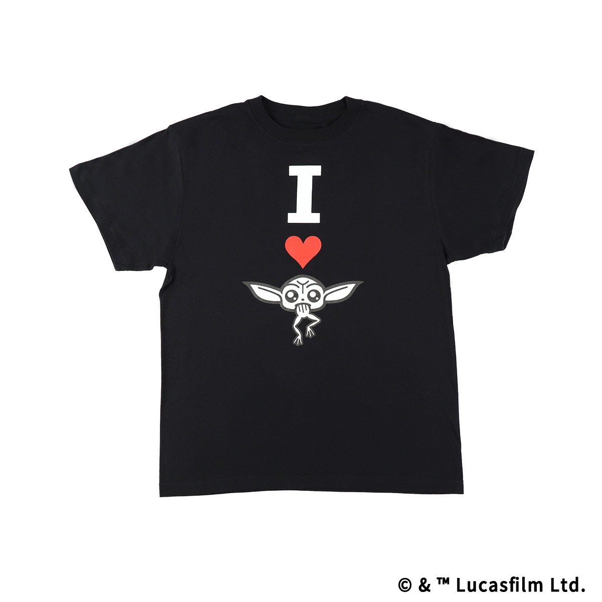 STAR WARS Tシャツ I LOVE GROGU 黒