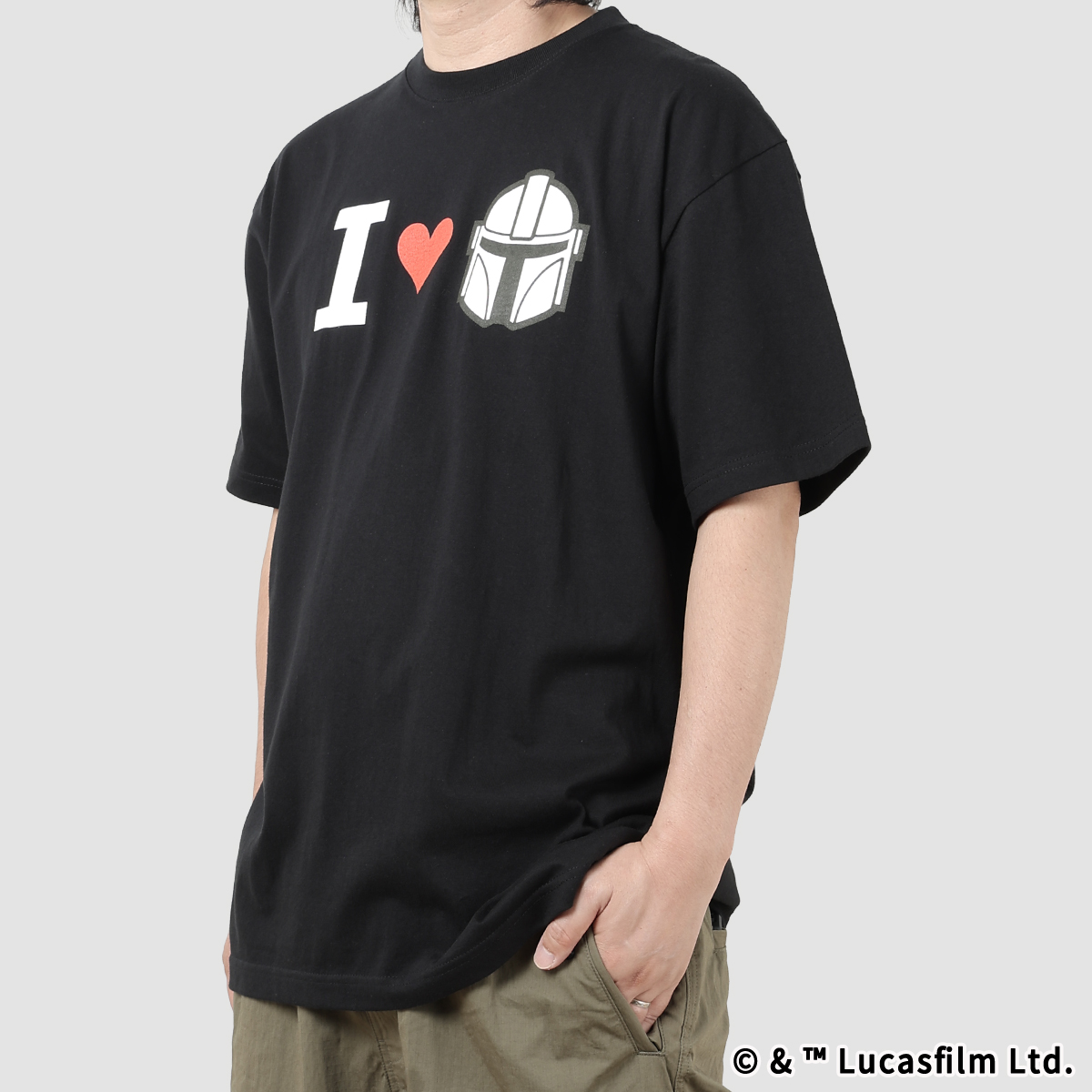 STAR WARS Tシャツ I LOVE MANDO 黒