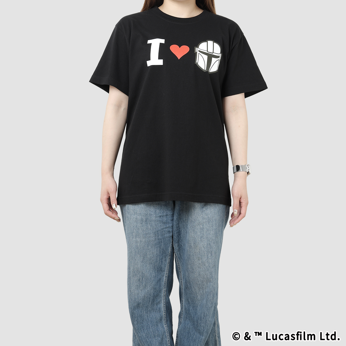 STAR WARS Tシャツ I LOVE MANDO 黒