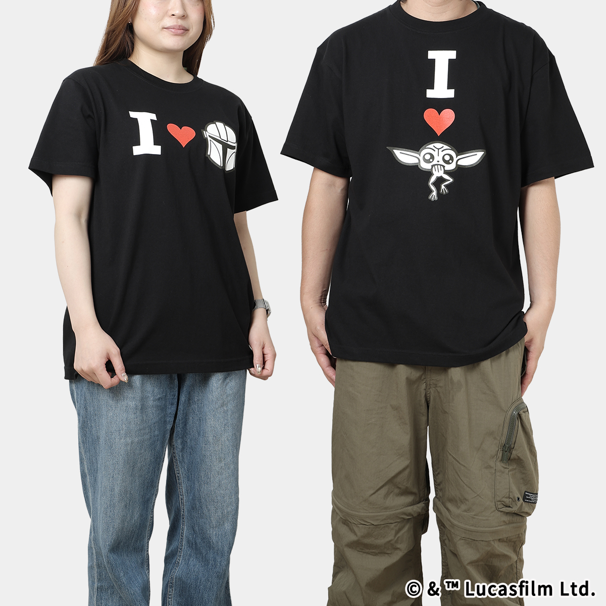 STAR WARS Tシャツ I LOVE MANDO 黒