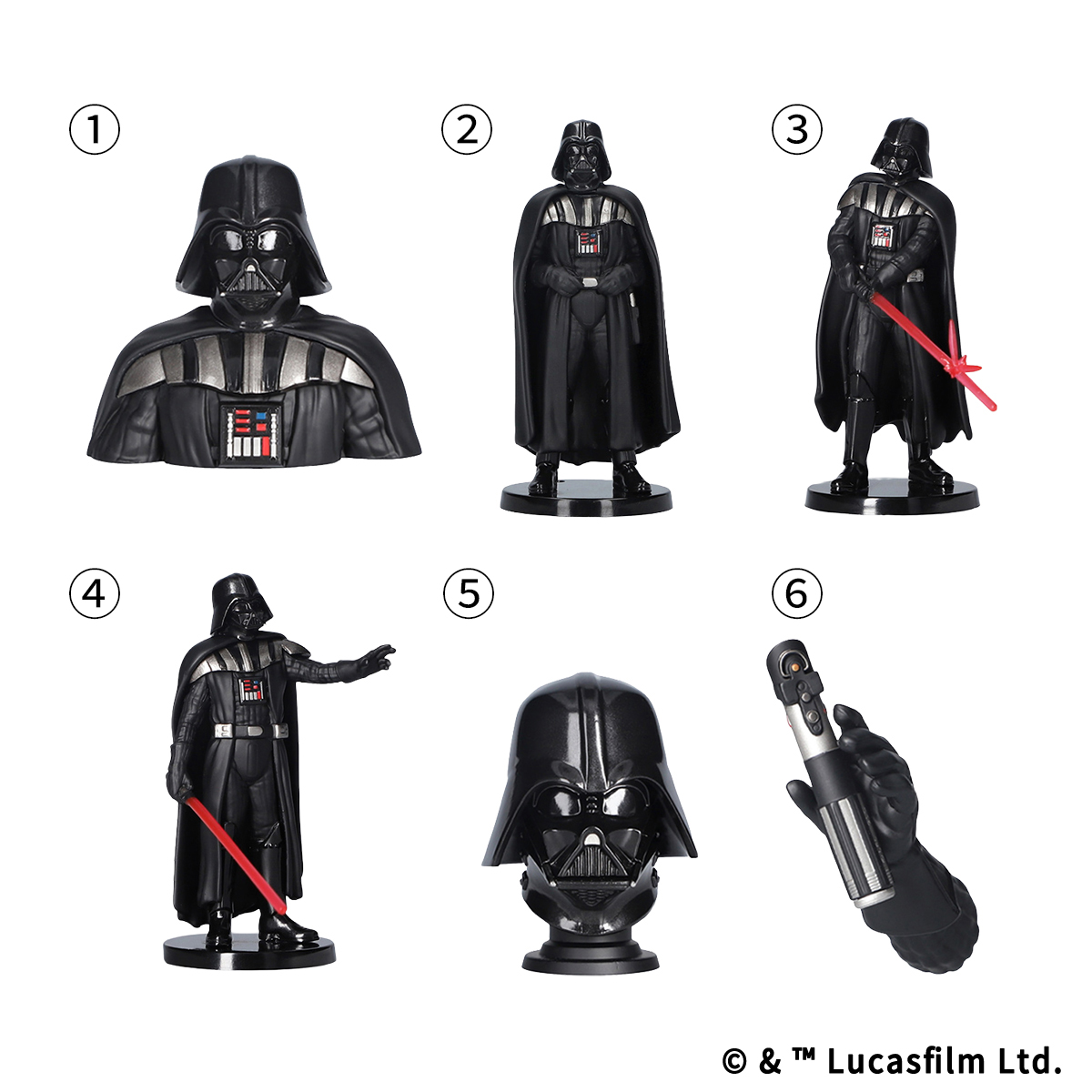 STAR WARS ダース・ベイダーセット STAR WARS リトルスタチューコレクション ダース・ベイダー (全6種