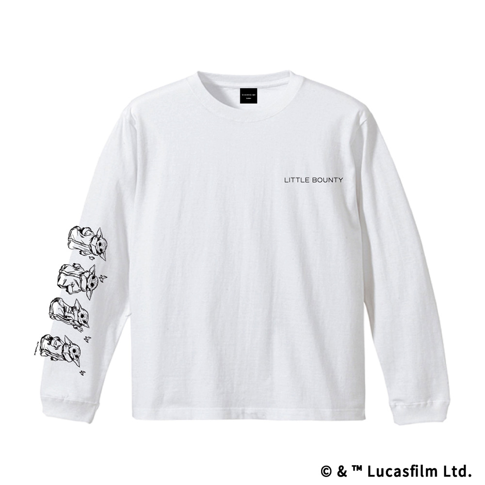 HSWLT2604-08 /STARWARS/Grogu/ロングスリーブTシャツ/ホワイト